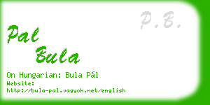 pal bula business card